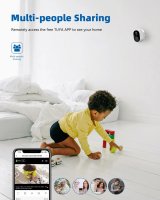 Tuya Smart 4,0MP HD WiFi Kamera mit Bewegungserk. Nachtsicht Gegensprechf. Akkus