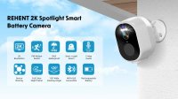 Tuya Smart 4,0MP HD WiFi Kamera mit Bewegungserk. Nachtsicht Gegensprechf. Akkus