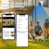 Tuya Smart 4,0MP HD WiFi Kamera mit Bewegungserk. Nachtsicht Gegensprechf. Akkus