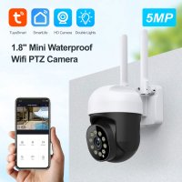 Tuya & Smart Life App WIFI PTZ 5,0 MP IP Kamera Nachtsicht & Bewegungserkennung