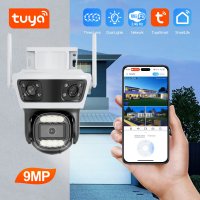 Tuya & Smart Life App WiFi PTZ Dreifachlinsen Kamera mit Nachtsicht & Bewegungsmelder